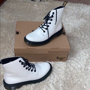 NEW WHITE LUANA DR MARTEN BOOTS